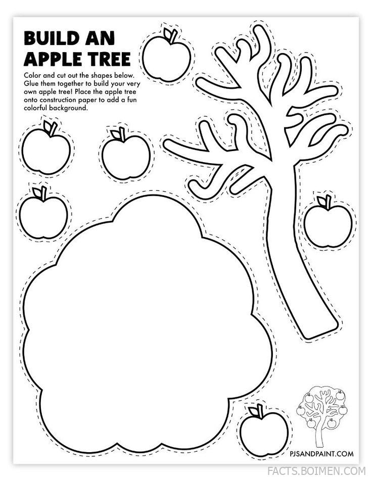 Build an Apple Tree: A Fun Coloring and Cutting Activity for Kids