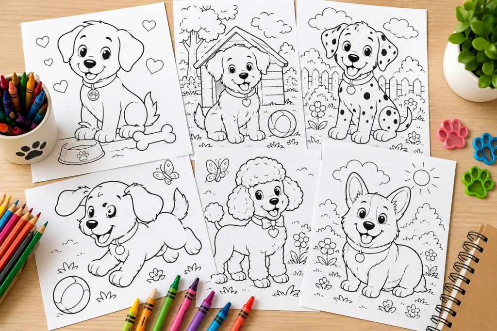 DOG COLORING DOG