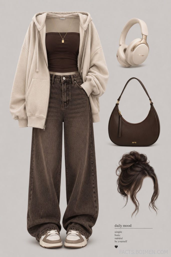 neutral brown outfits