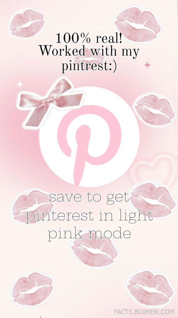 pinterest light pink mode
