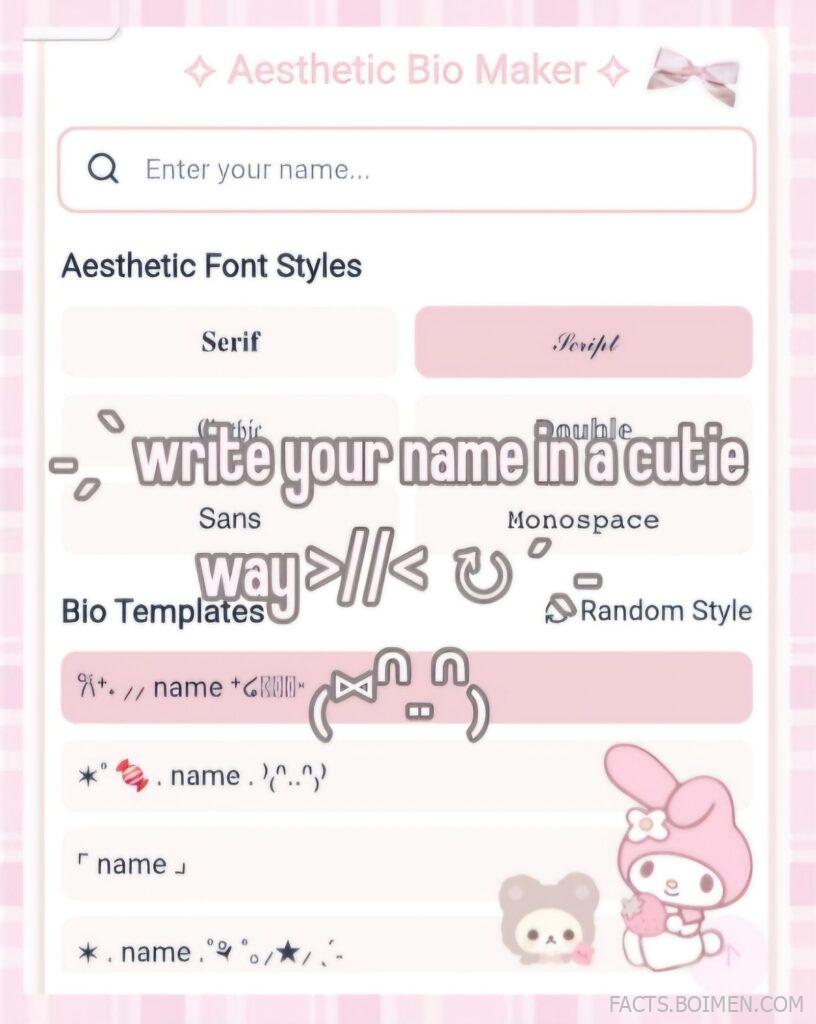 20 Aesthetic Font Style Websites for Name Art & Bio Templates