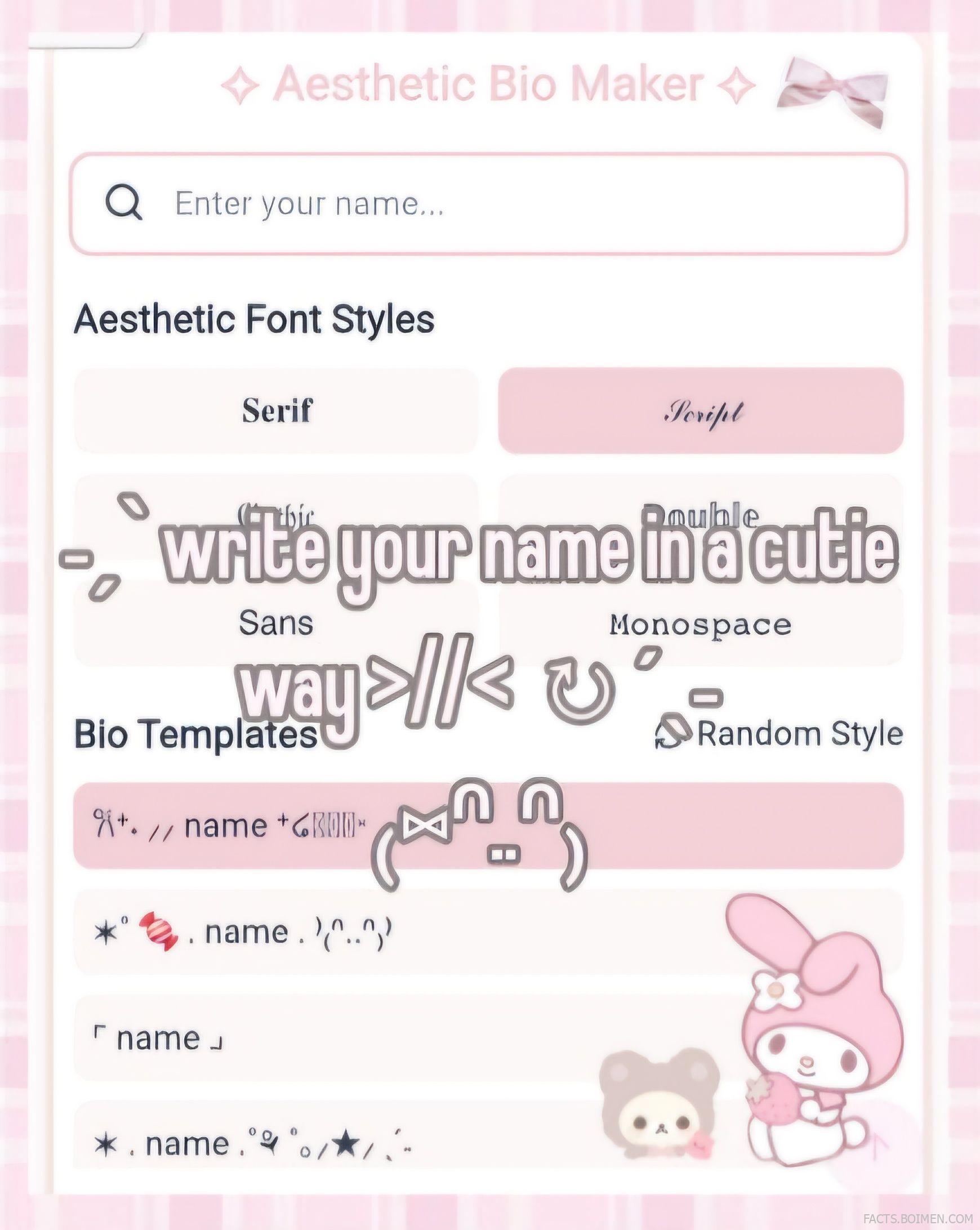 20 Aesthetic Font Style Websites for Name Art & Bio Templates