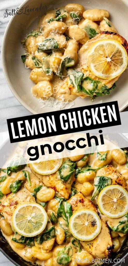 one pan lemon chicken gnocchi