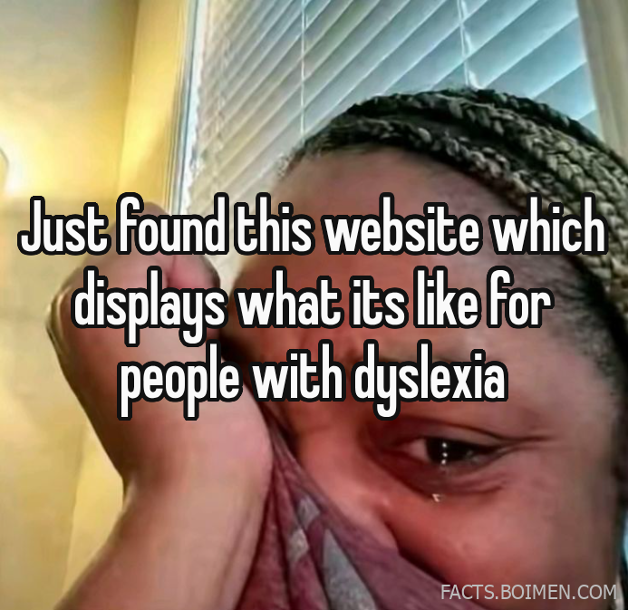 dyslexia simulation