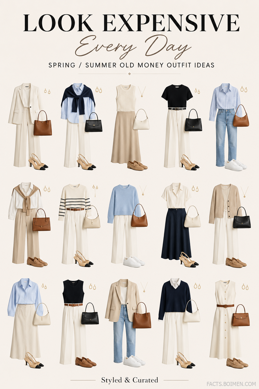 old money capsule wardrobe