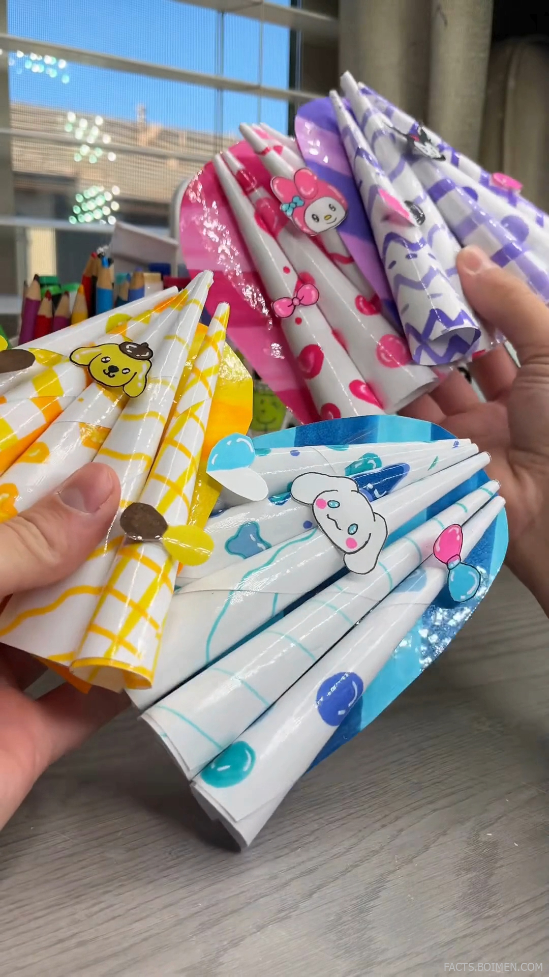 diy sanrio paper nails