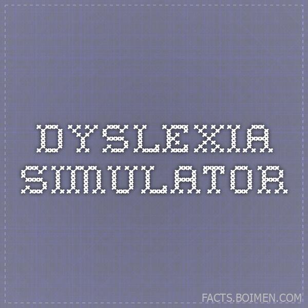 dyslexia simulator