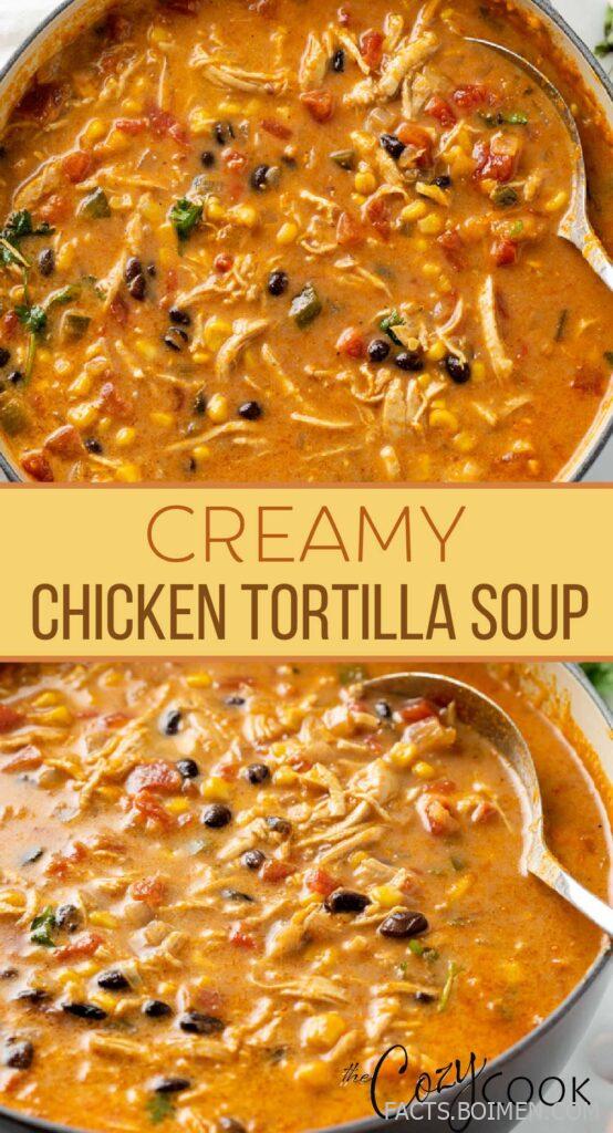 creamy chicken tortilla soup recipe