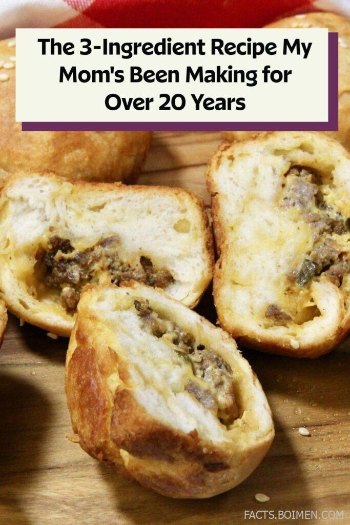 3 ingredient cheeseburger rolls
