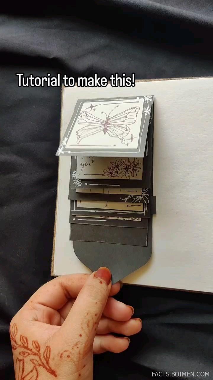 butterfly stamp on book