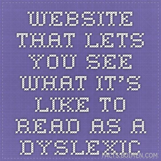 dyslexia simulation