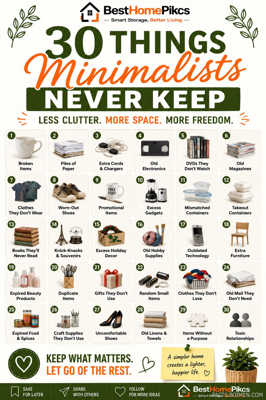 things minimalists never keep