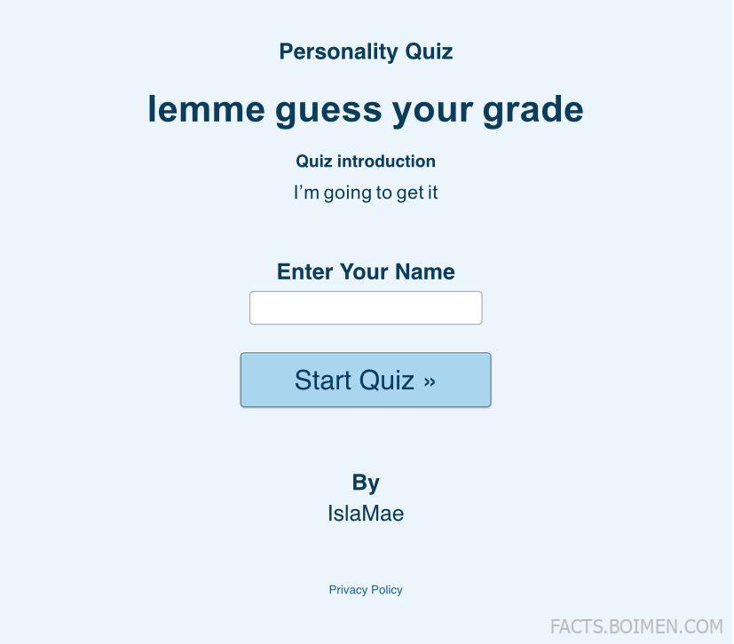 personality quiz
