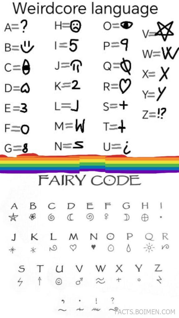weirdcore language cipher