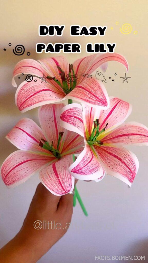 easy paper lily