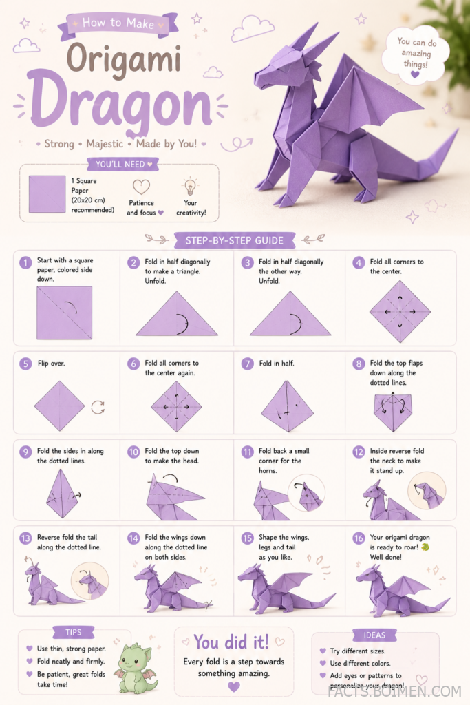 origami dragon step by step