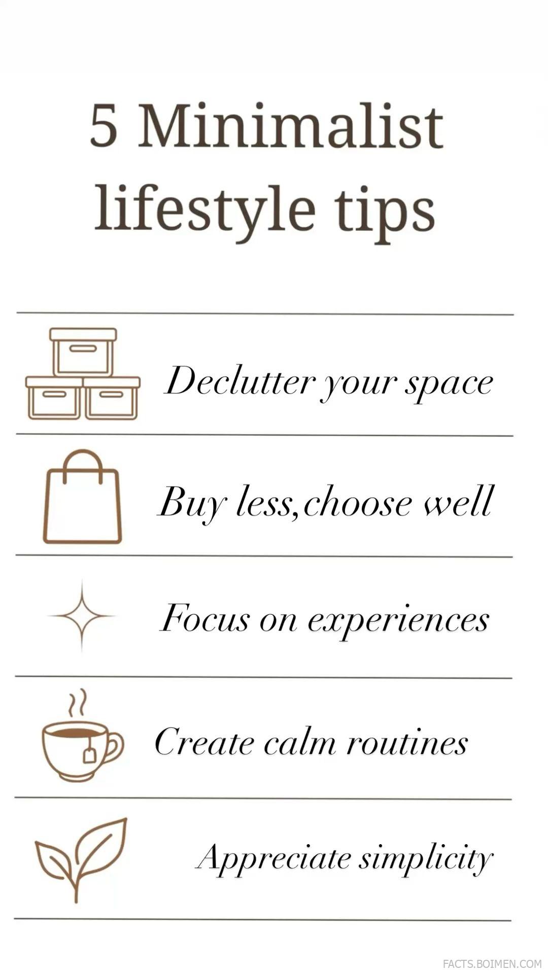 minimalist lifestyle tips