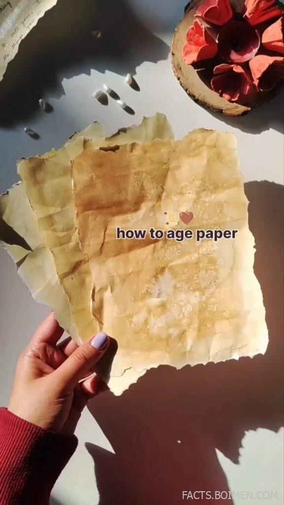 how to age paper