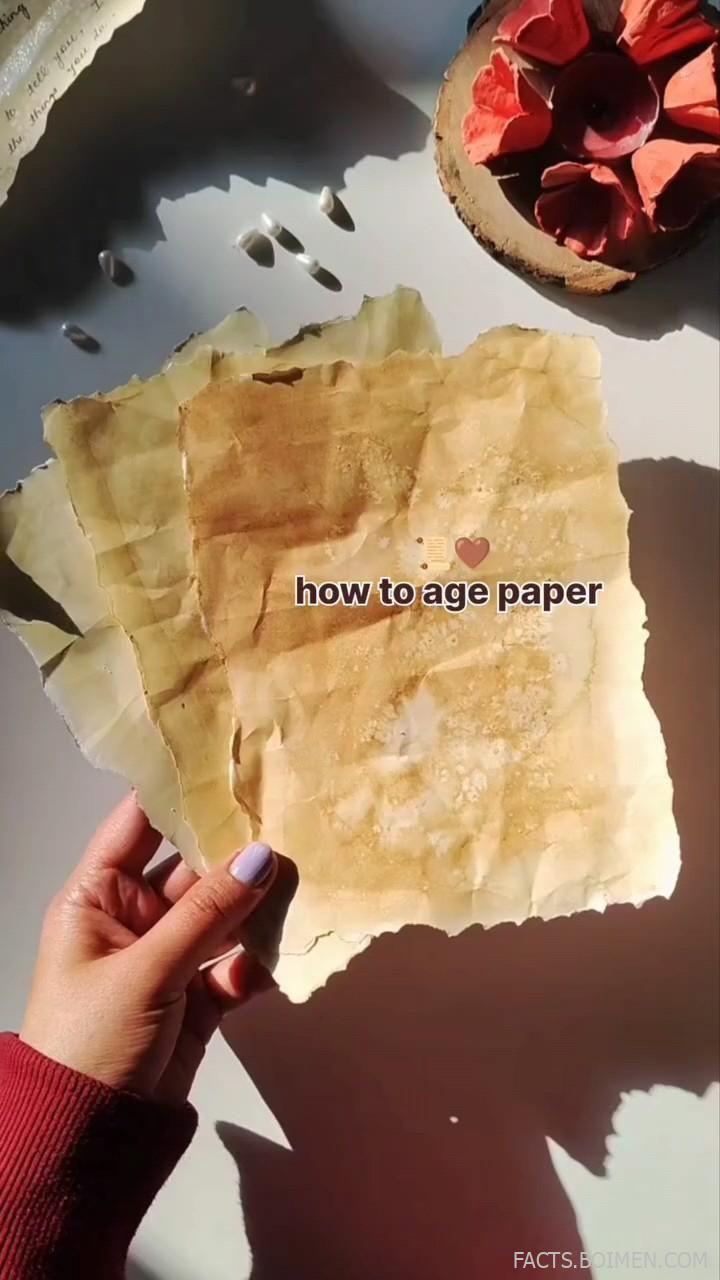 how to age paper