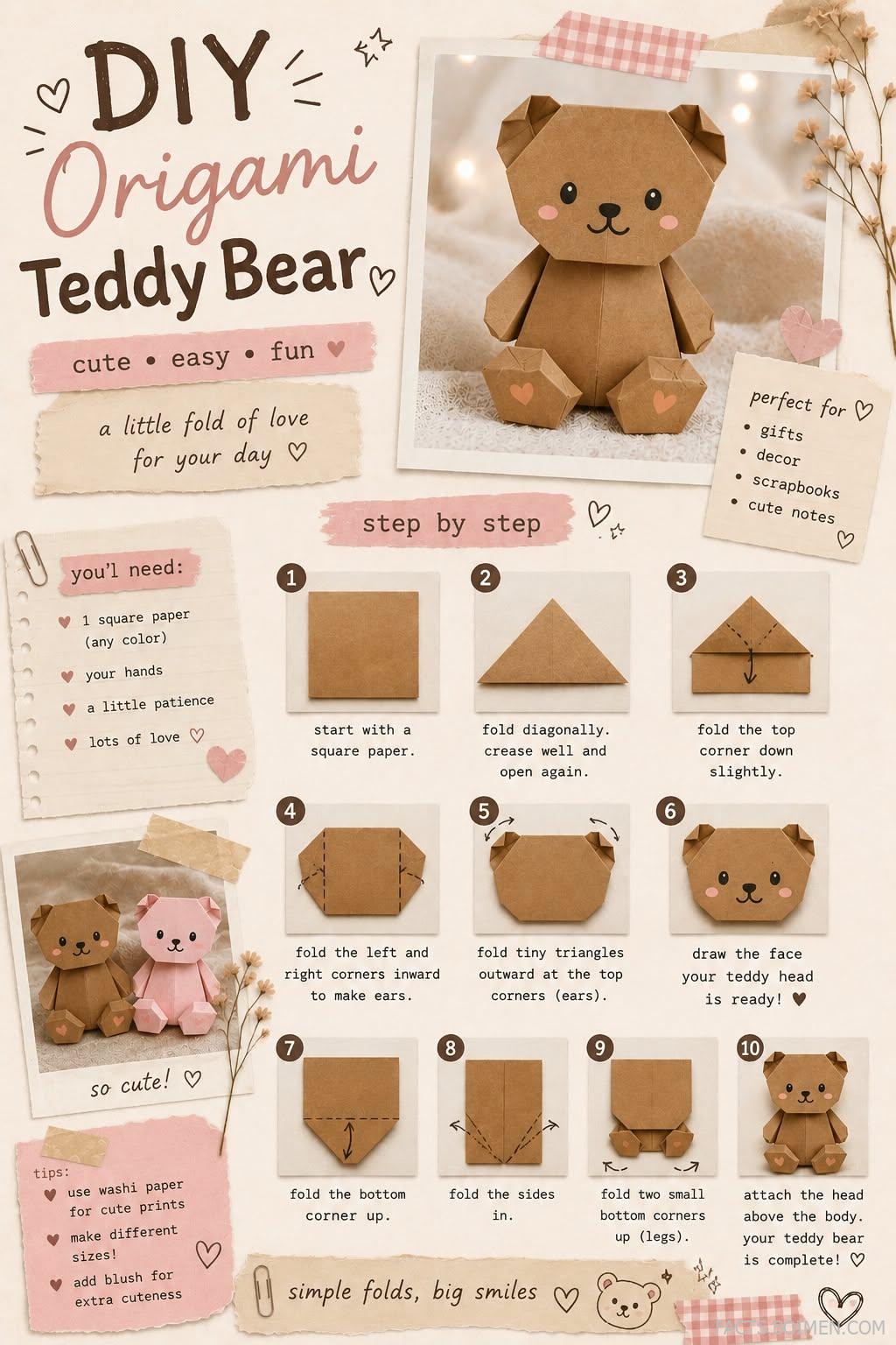origami teddy bear