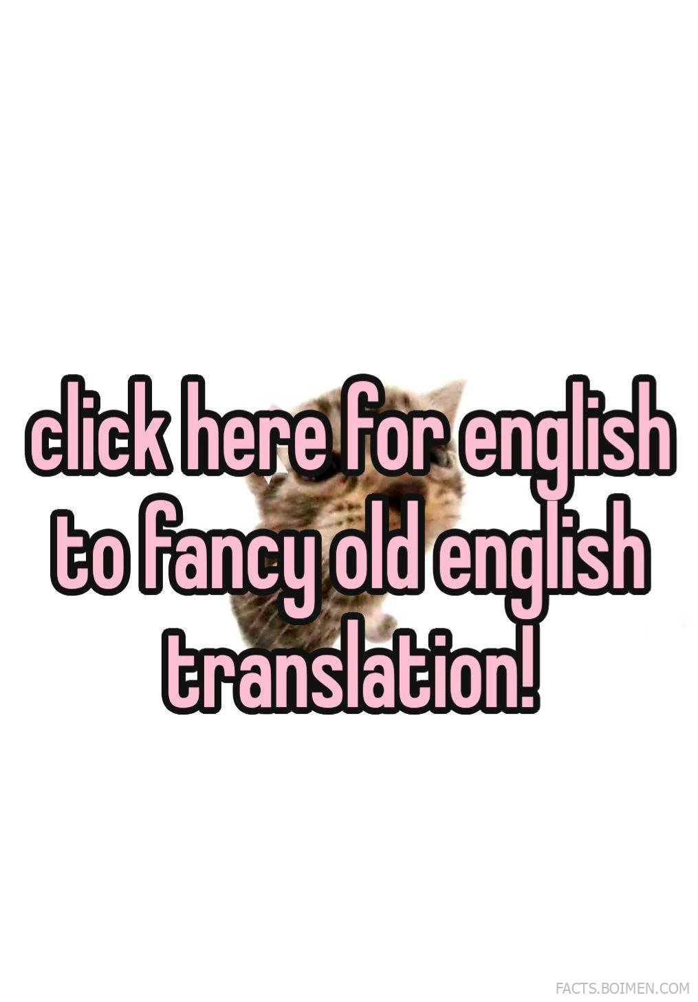 english to fancy old english translation