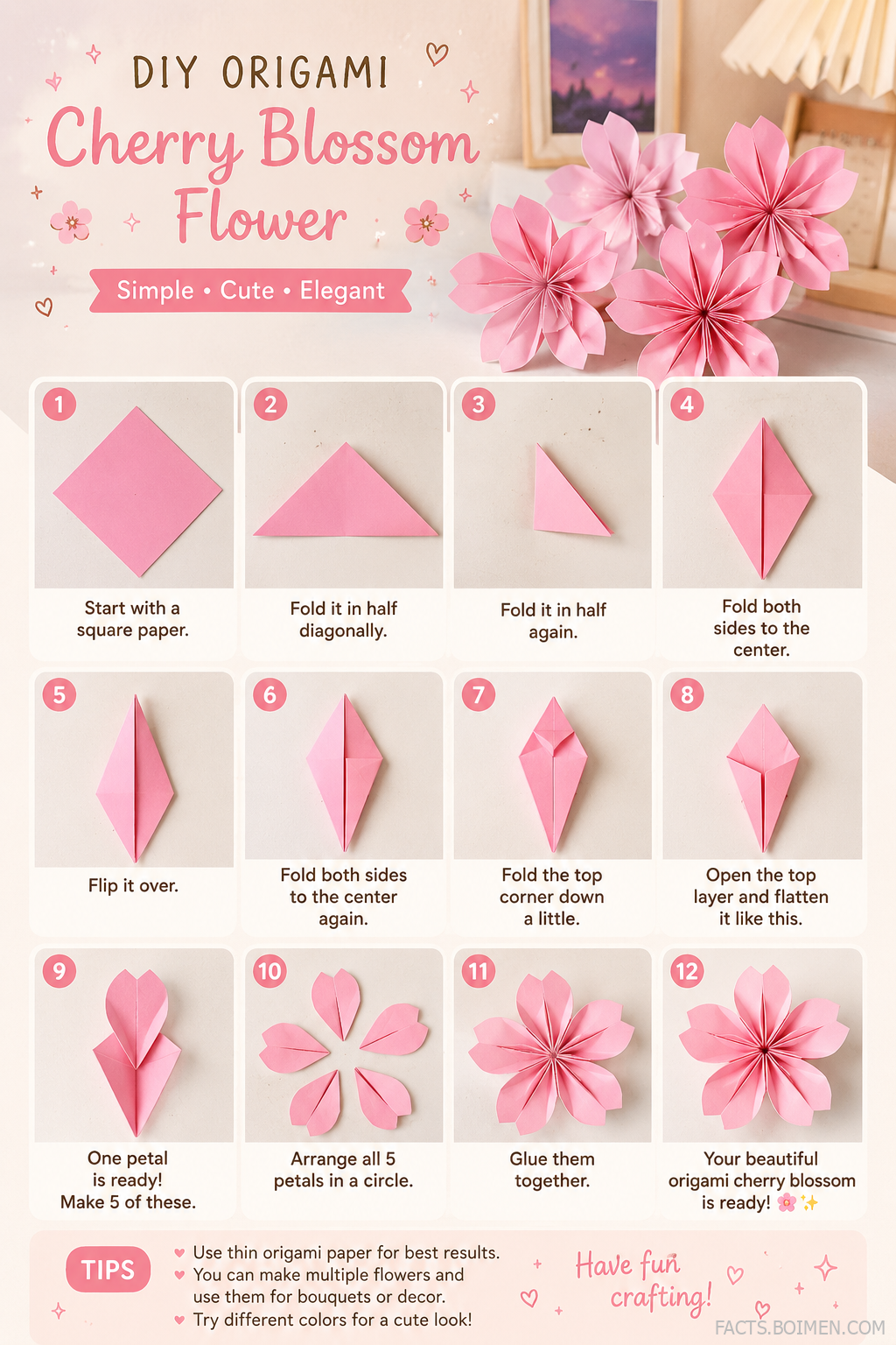 origami cherry blossom