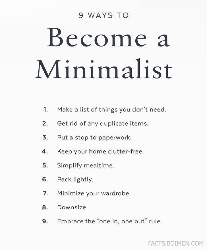 ways to become a minimalist
