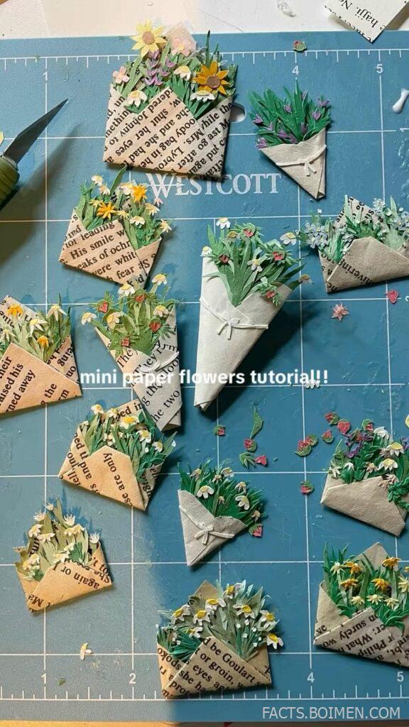 mini paper flowers
