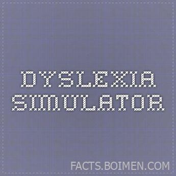 dyslexia simulator