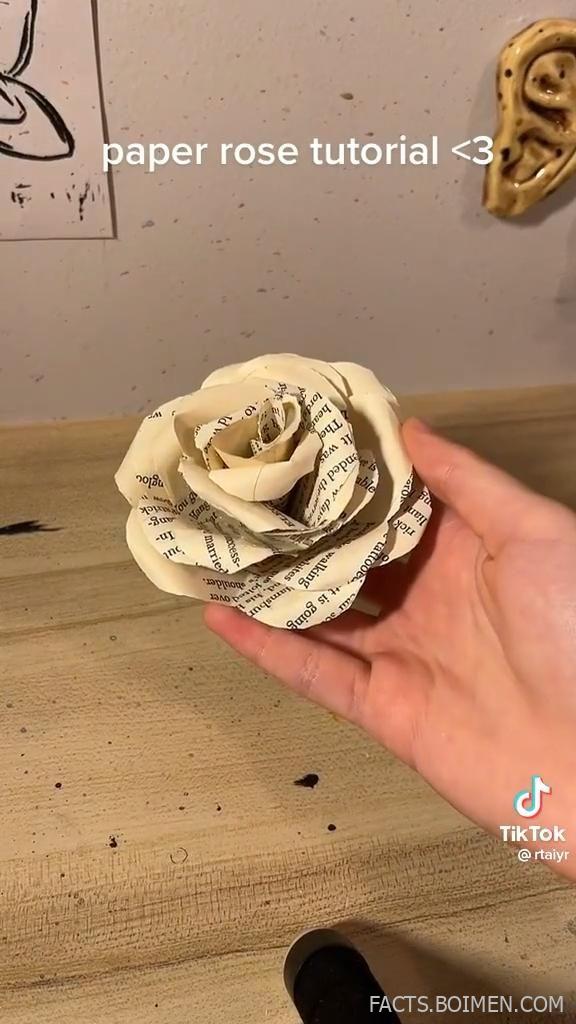 paper rose tutorial