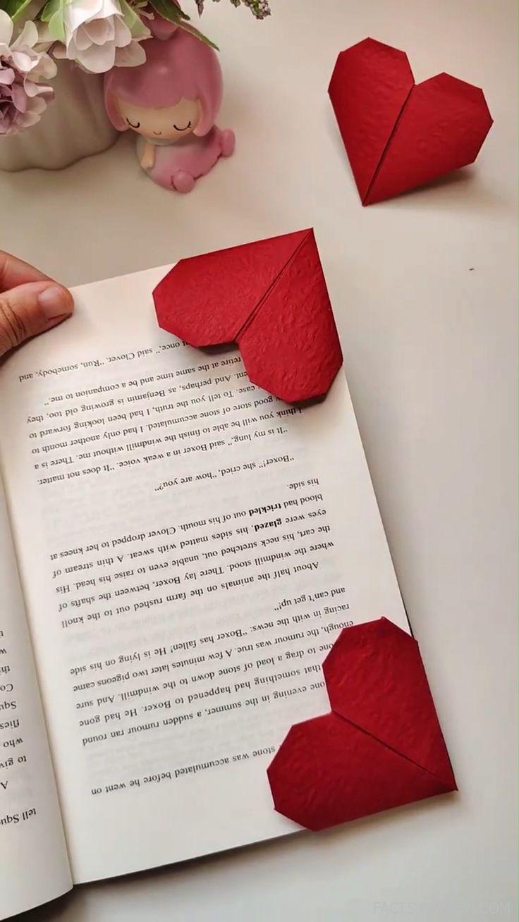 love bookmark folding