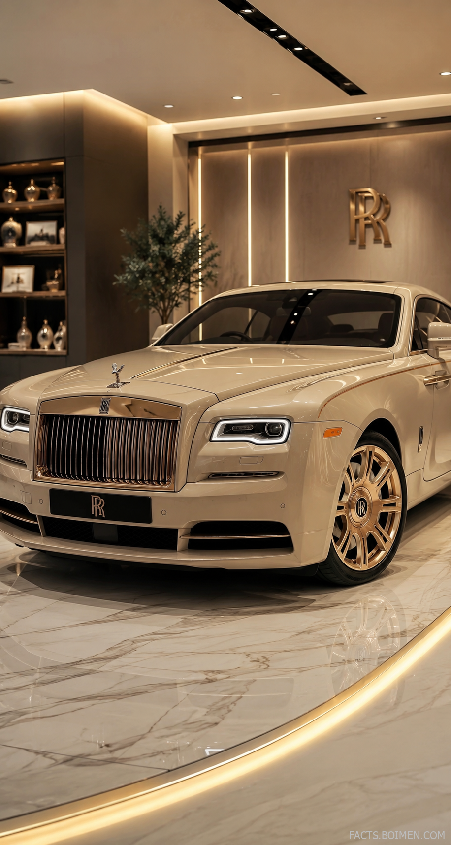 beige super luxury car
