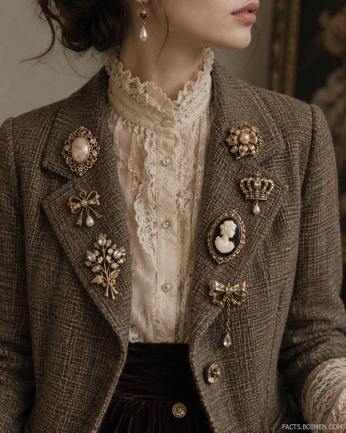 vintage brooch styling ideas