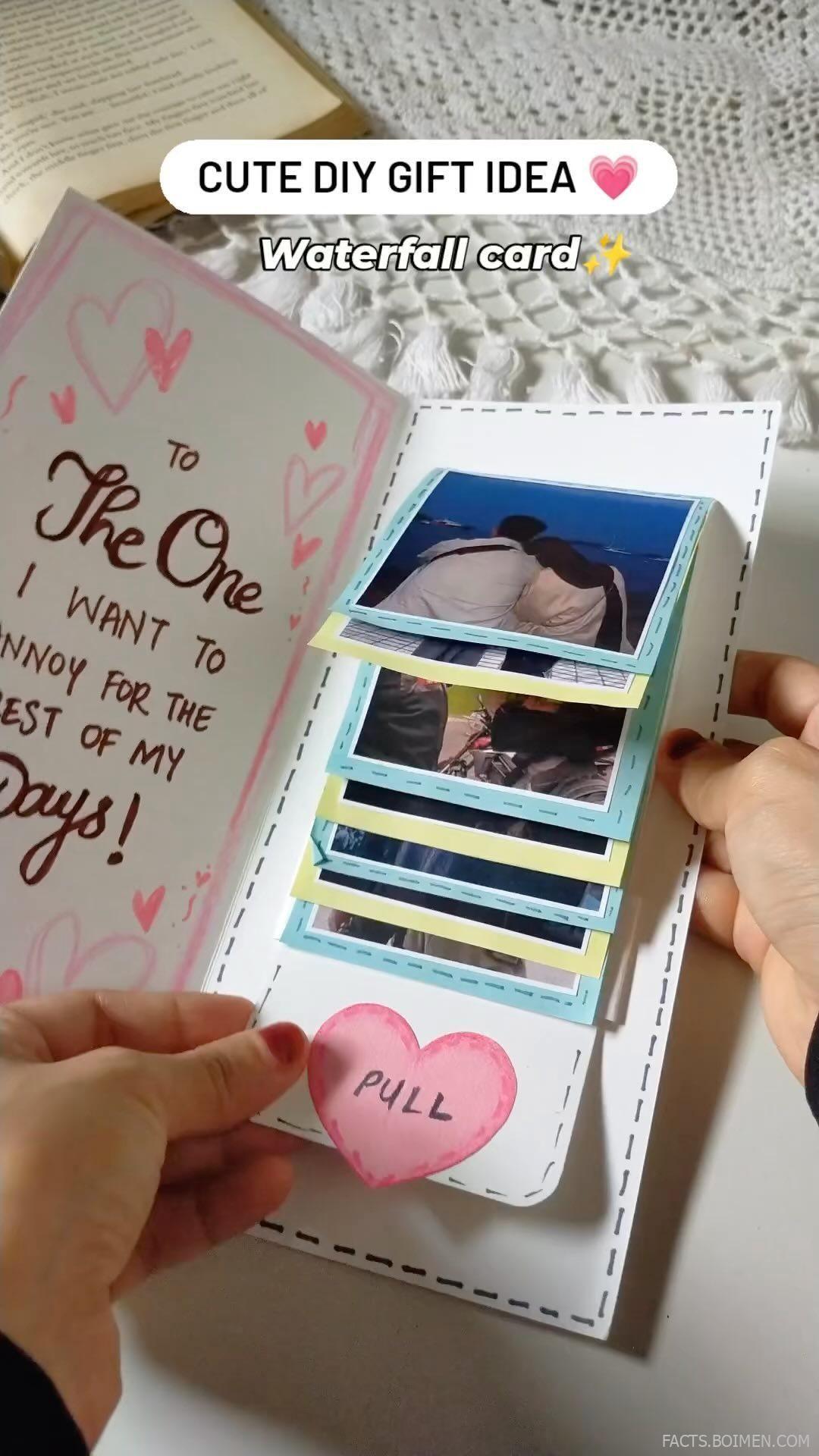 diy waterfall card