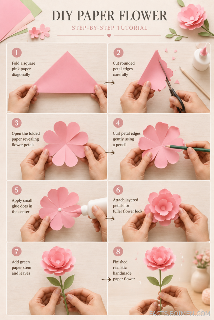 easy paper flower diy