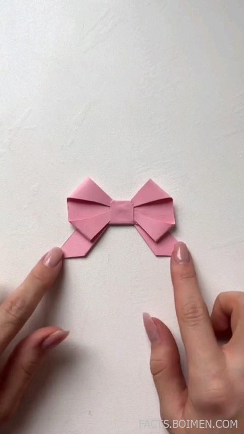 PIN TITLE: "DIY Paper Bow" | PIN DESCRIPTION: "Coquette core origami paper
