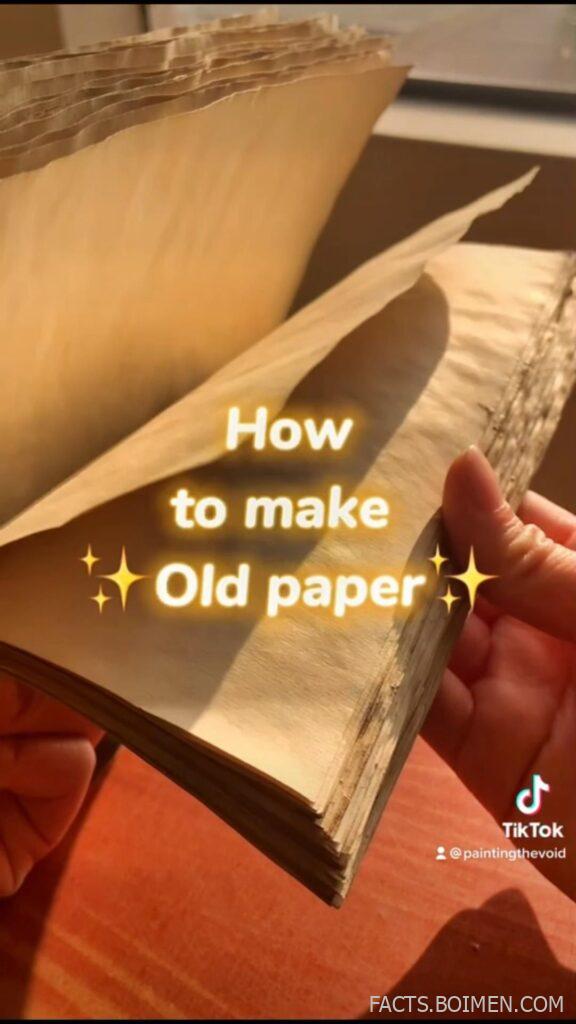 how to make old paper