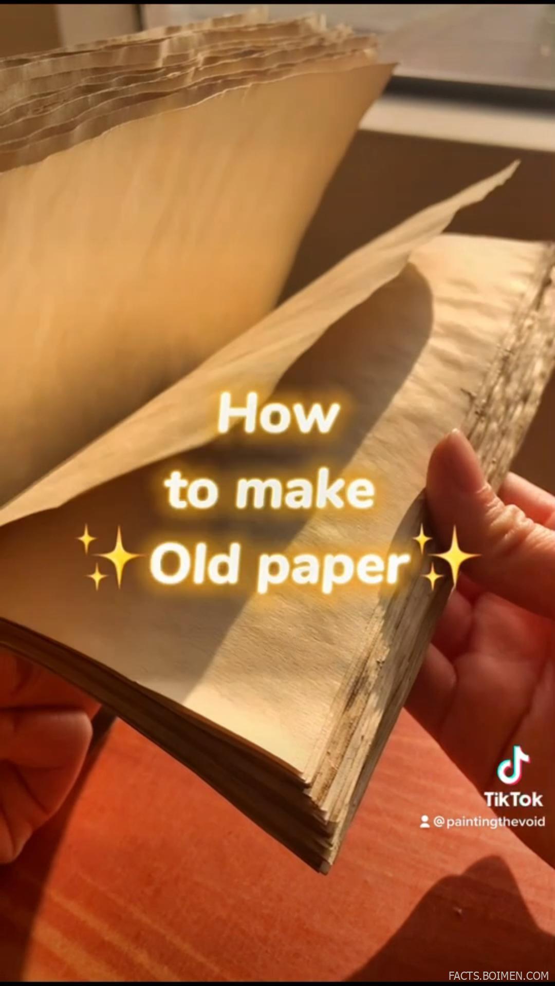 how to make old paper