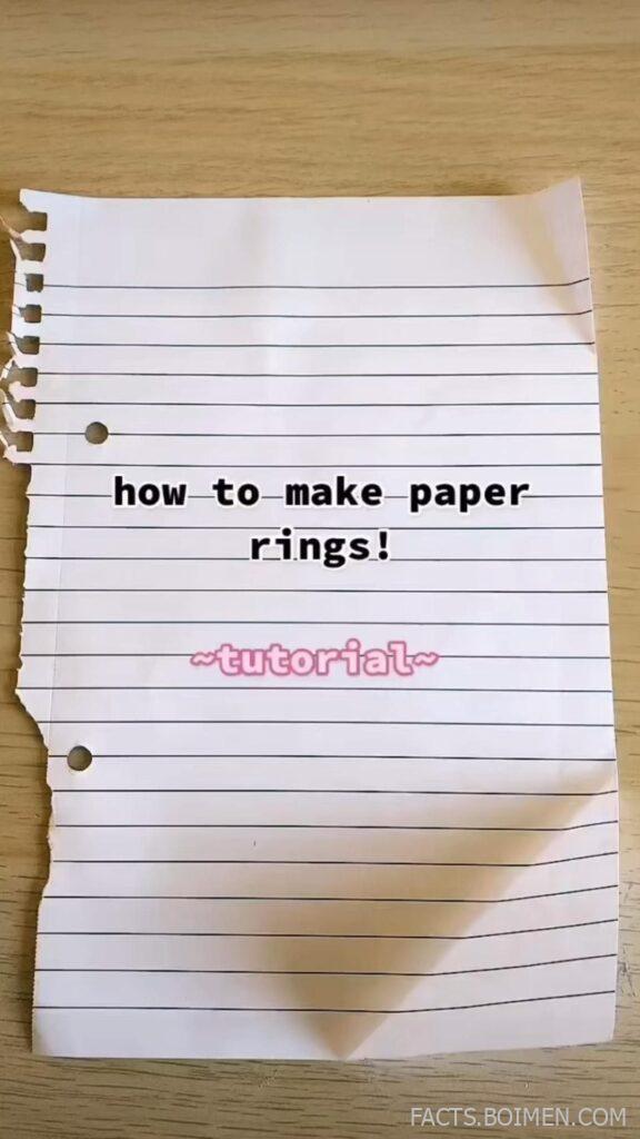 how to make paper rings