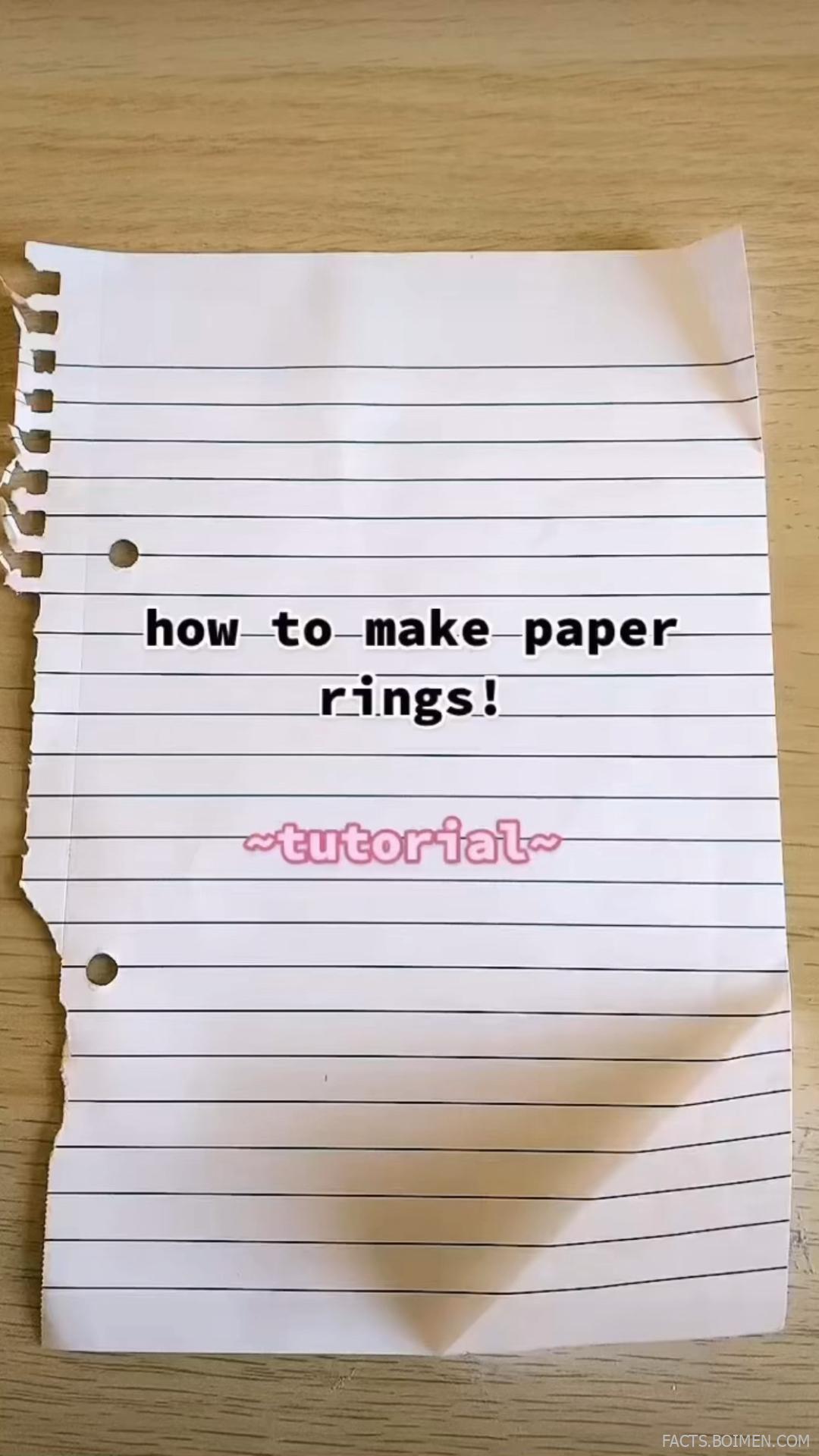 how to make paper rings